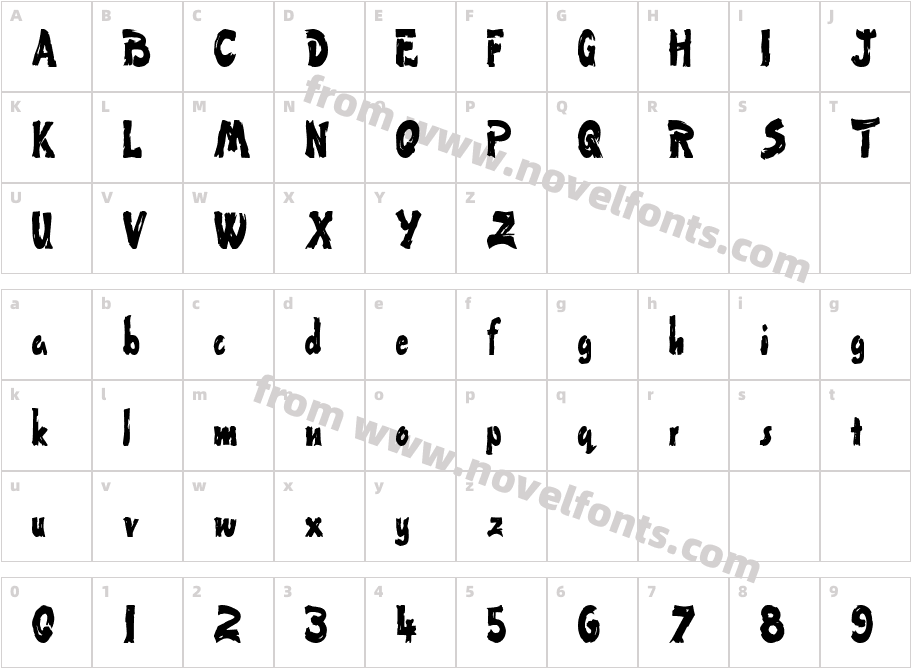 Paint-Condensed  NormalCharacter Map