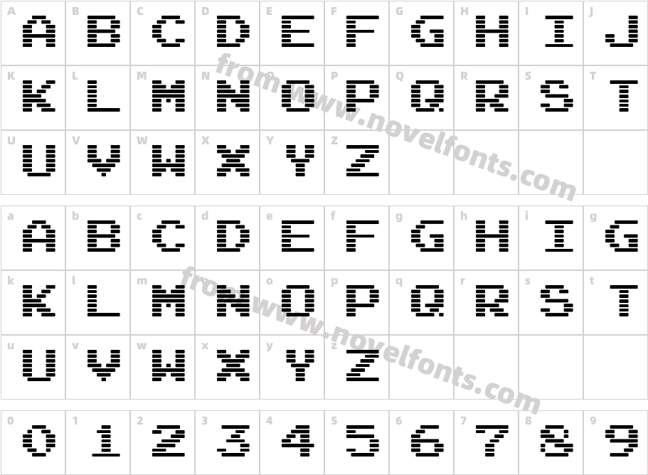 Arcade InterlacedCharacter Map