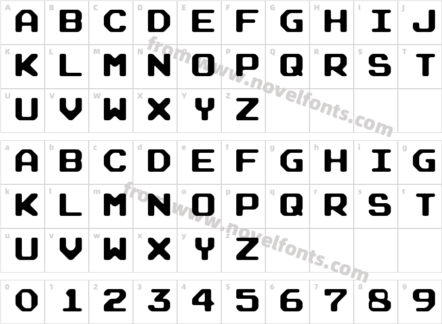 Arcade RoundedCharacter Map