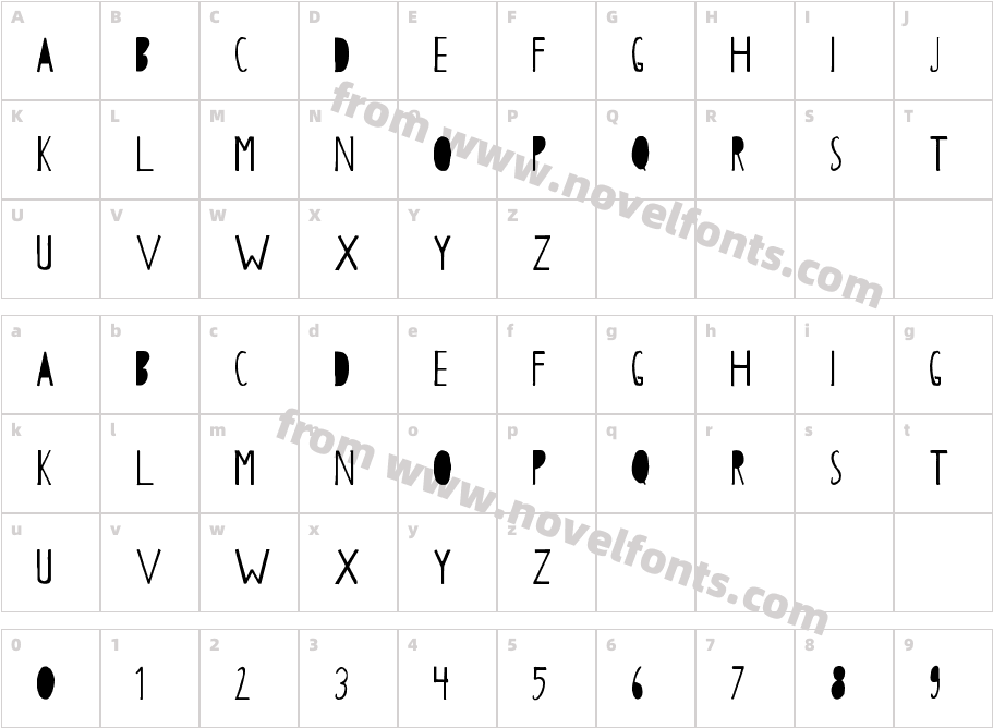 PapercuttingRegularCharacter Map