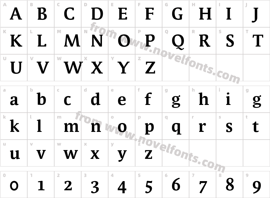 Parable-BoldCharacter Map