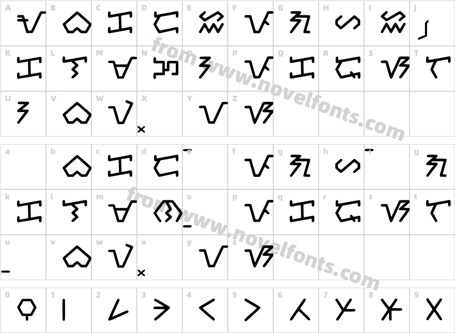 Paraluman_baybayin_font RegularCharacter Map