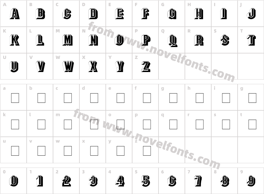 Parapa Display Caps S SiCharacter Map