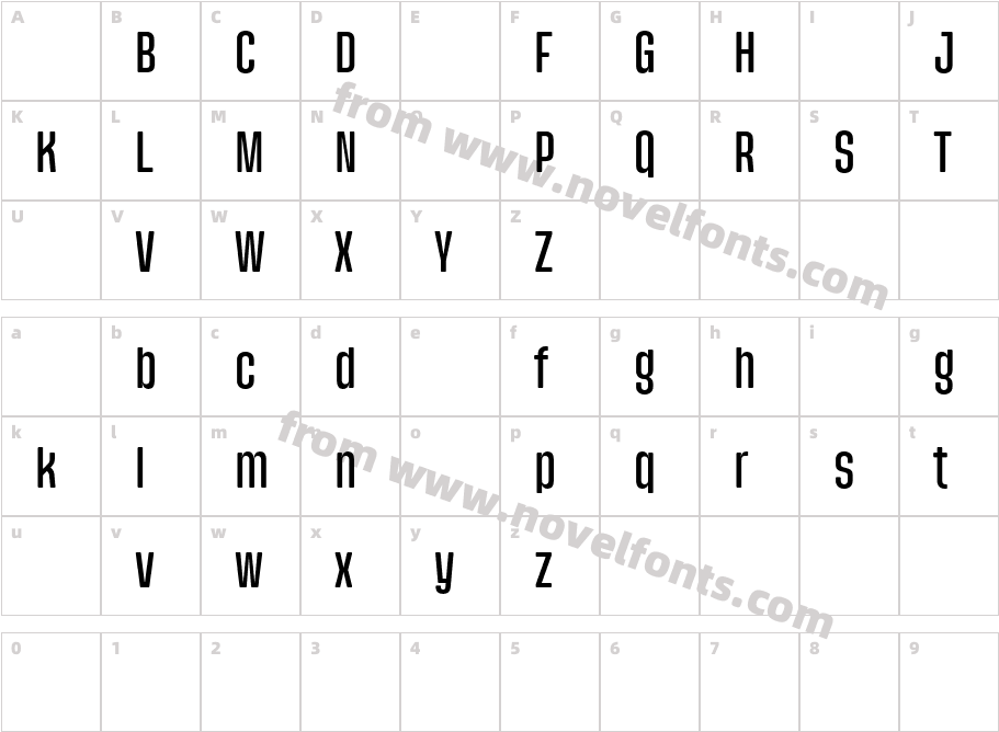 Pariphoom DEMO MediumCharacter Map