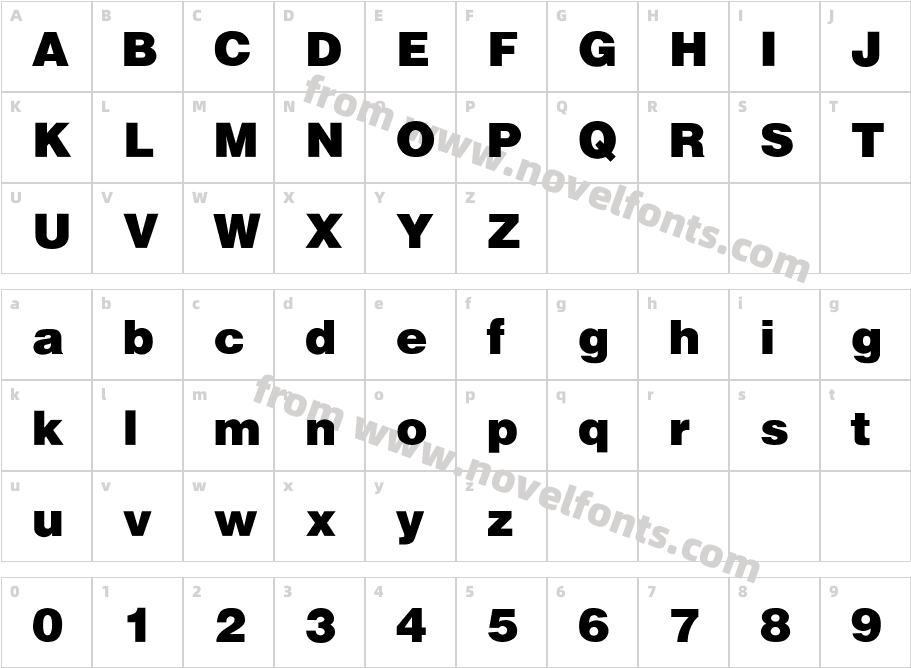 Partridge-Black-SemiBoldCharacter Map