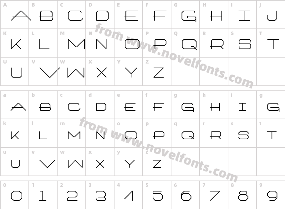 Architext RegularCharacter Map