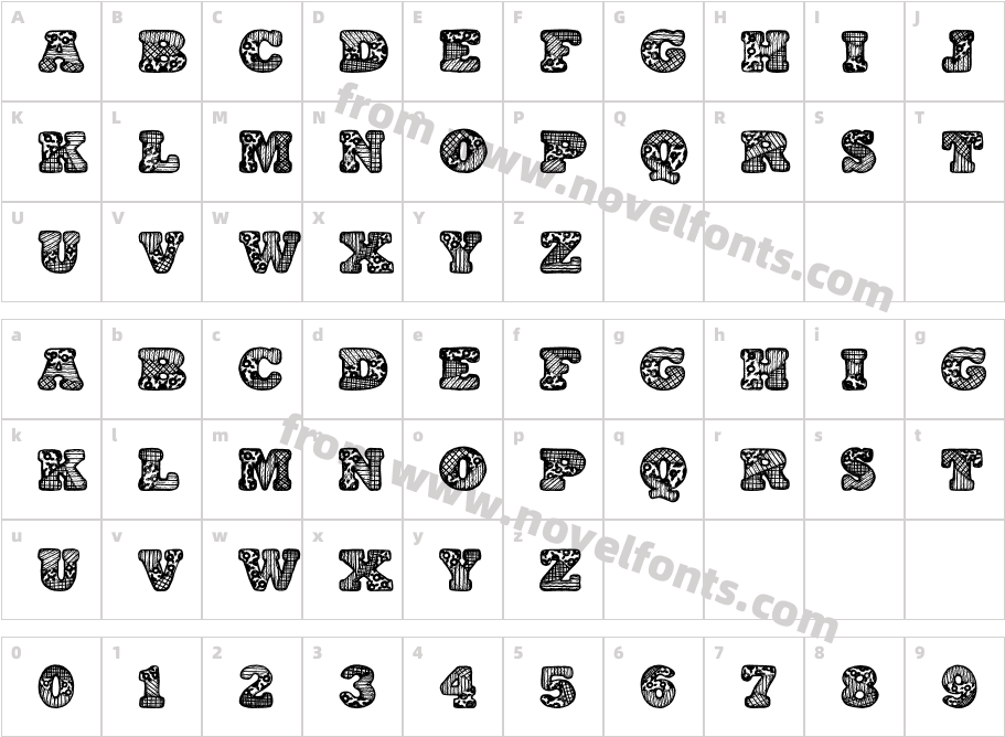 PatchworkAlphabetCharacter Map