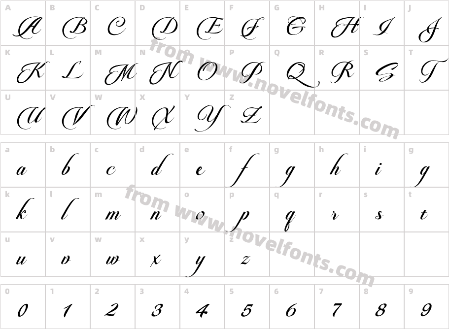 Pateglamt Script demo versionCharacter Map