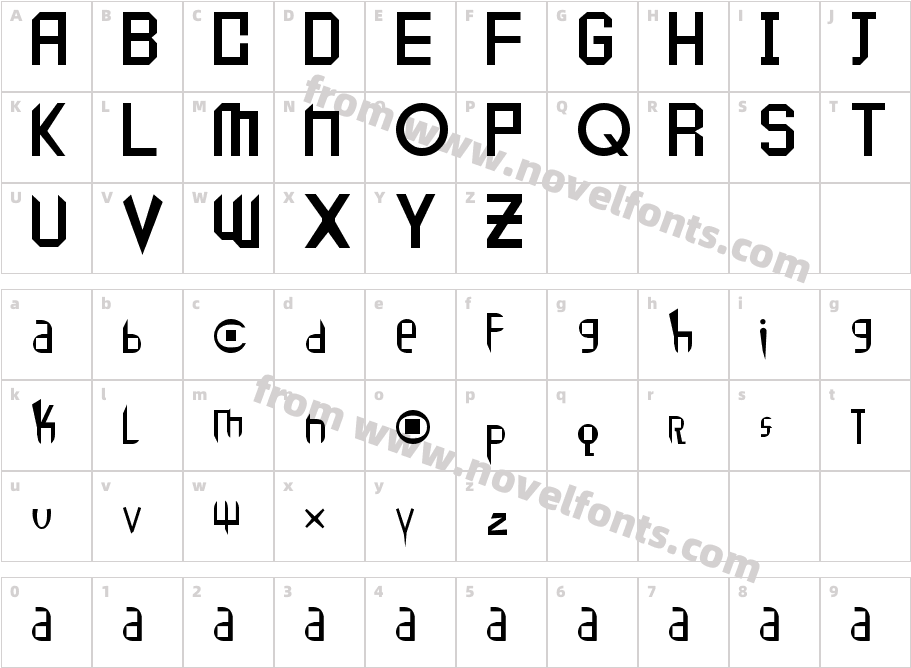 Peace1Character Map