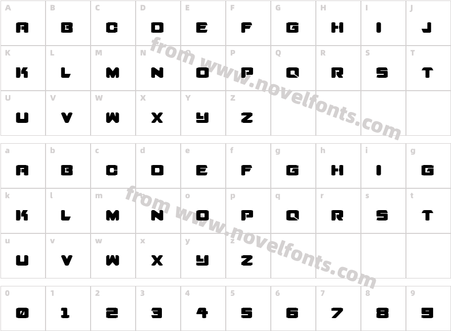 Pedrosky RegularCharacter Map