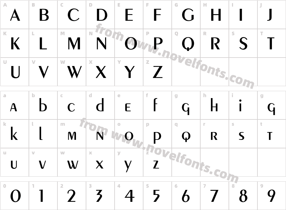 PeignotBQ-MediumCharacter Map