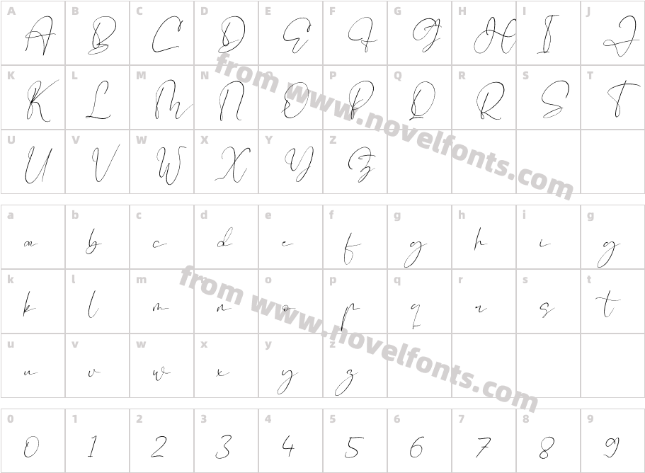 Pelgona Stilman ItalicCharacter Map