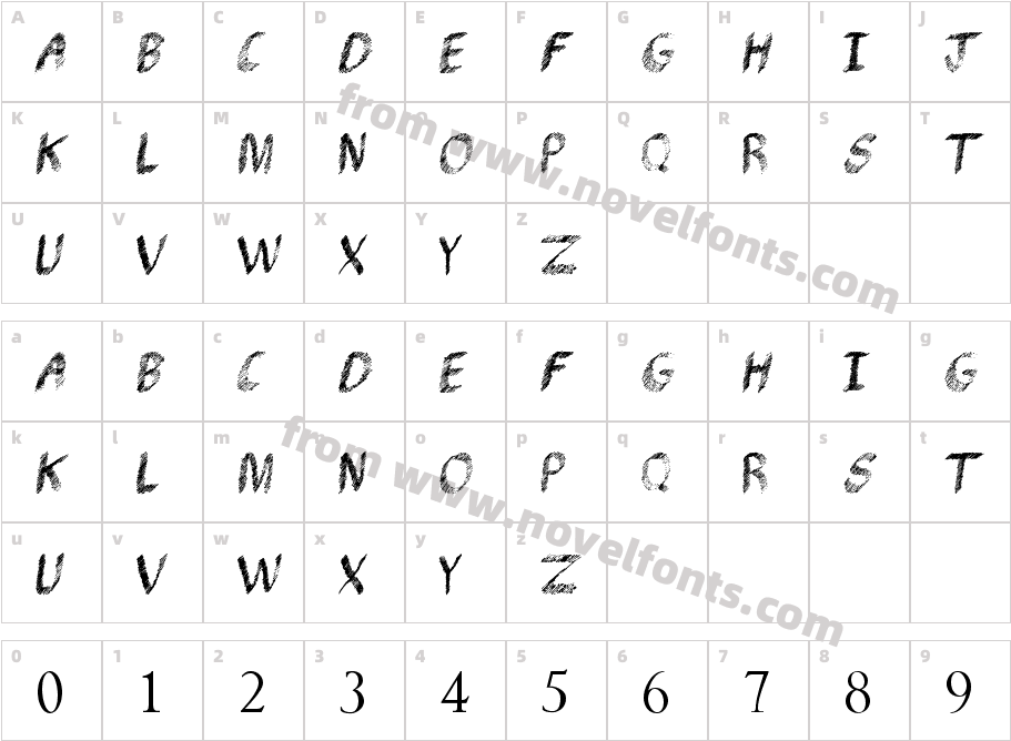 Pencil ShadingCharacter Map