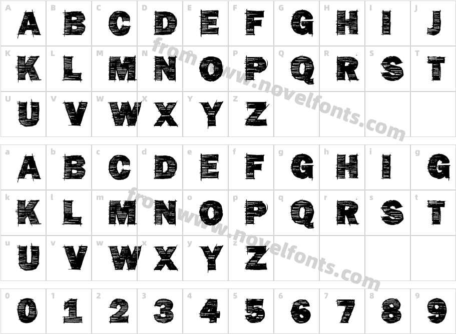 PenstripedCharacter Map