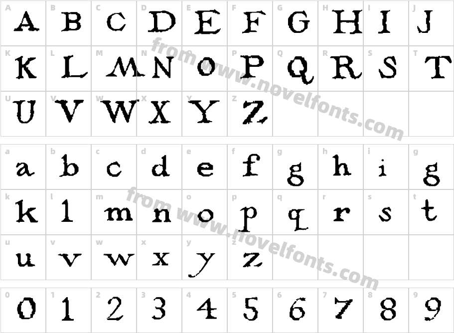 PentaGrams Stregherria RegularCharacter Map