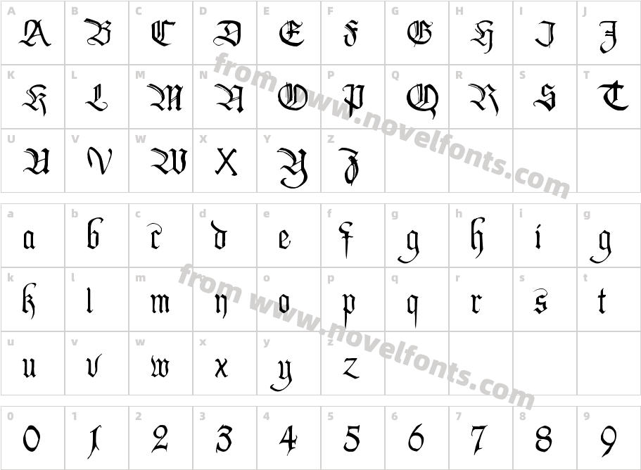 PentaGram’s CallygraphyCharacter Map