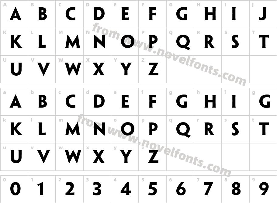 Penumbra Flare Std BoldCharacter Map