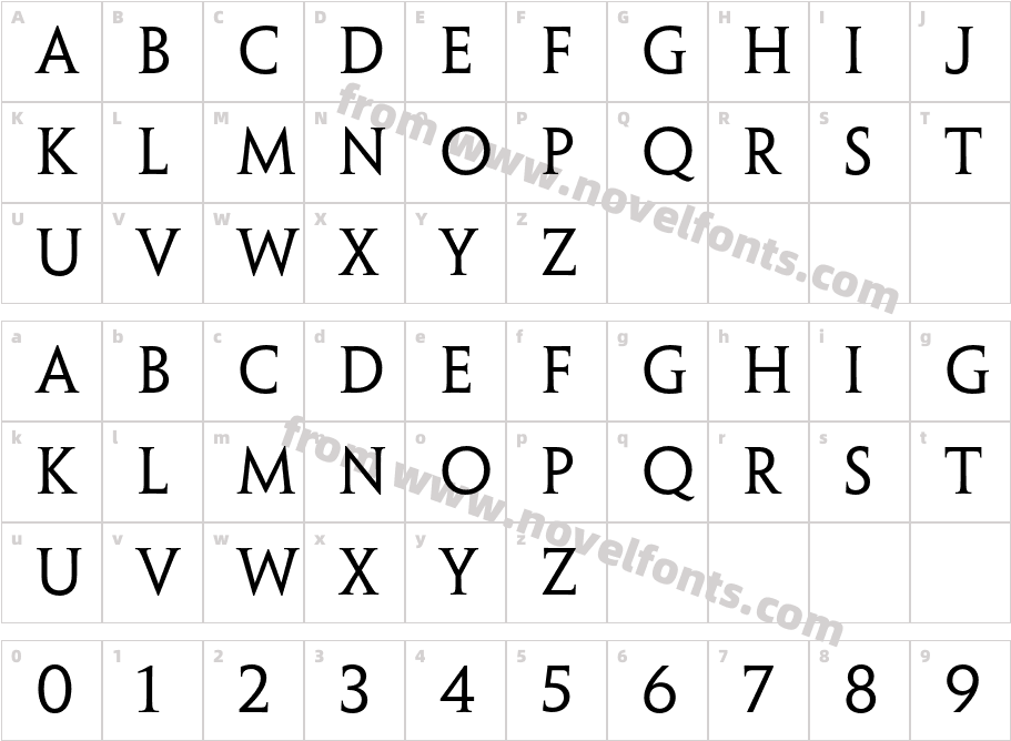 PenumbraSerifStd-RegularCharacter Map