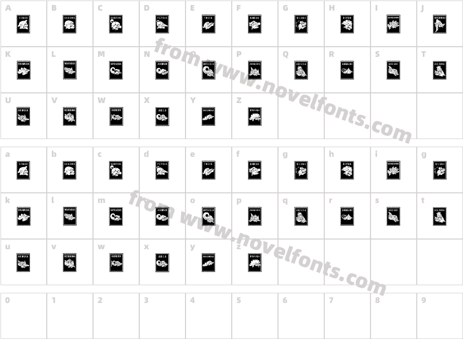 Perangko WayangCharacter Map