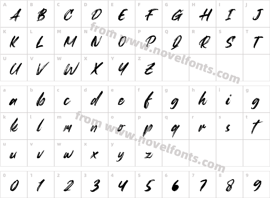 Peteroy ItalicCharacter Map