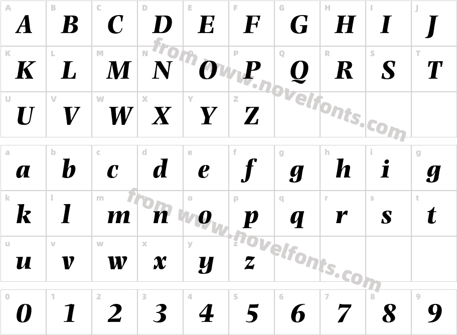 Photina MTCharacter Map