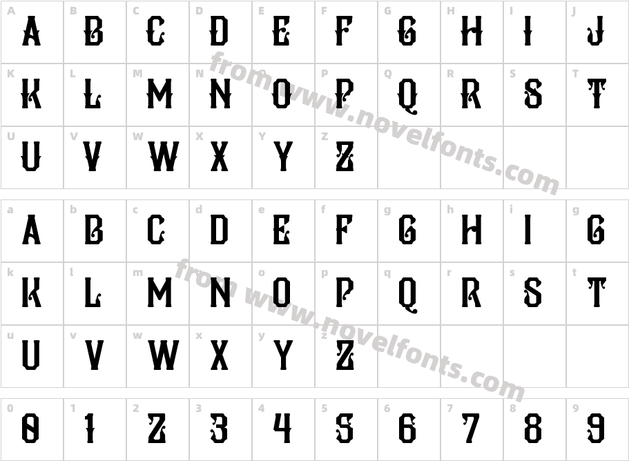 Pilar TypefaceCharacter Map