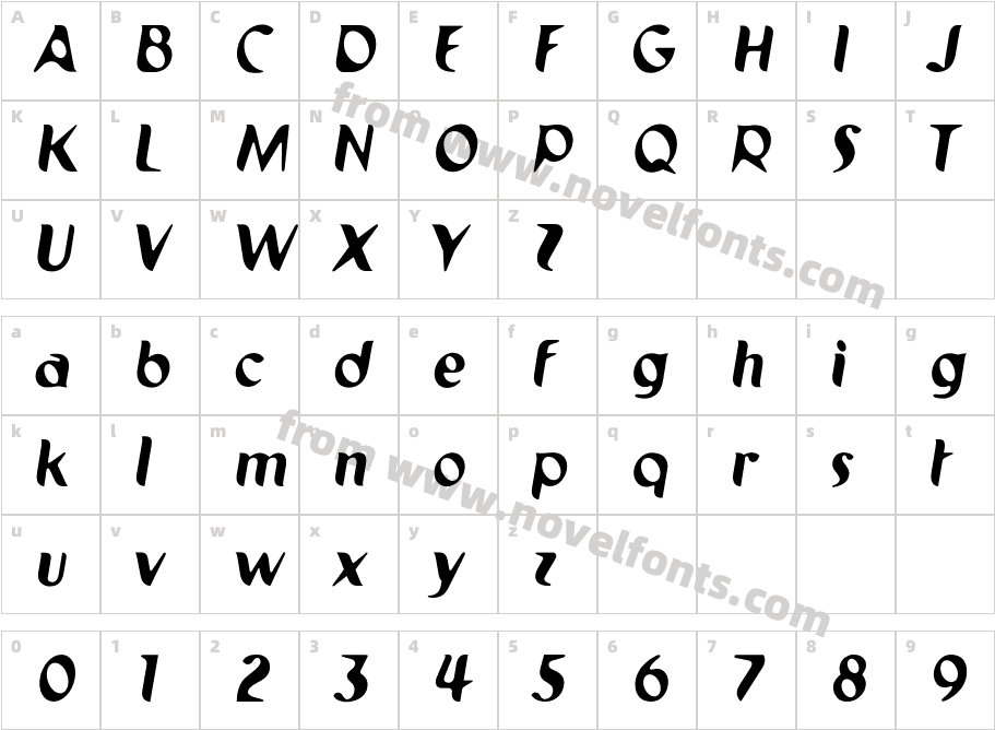 Pilot 2TI-Character Map