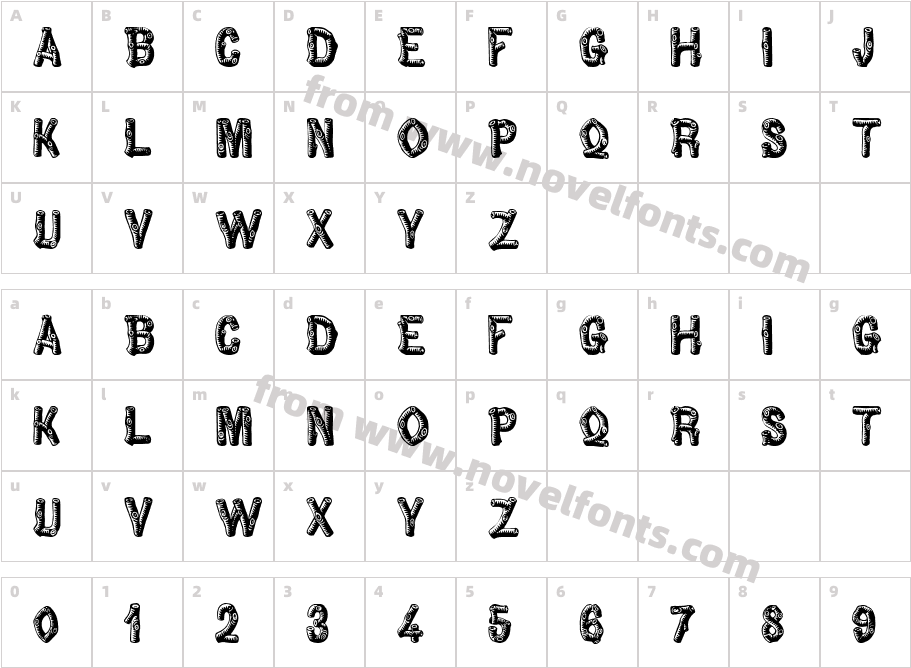 PinewoodCharacter Map