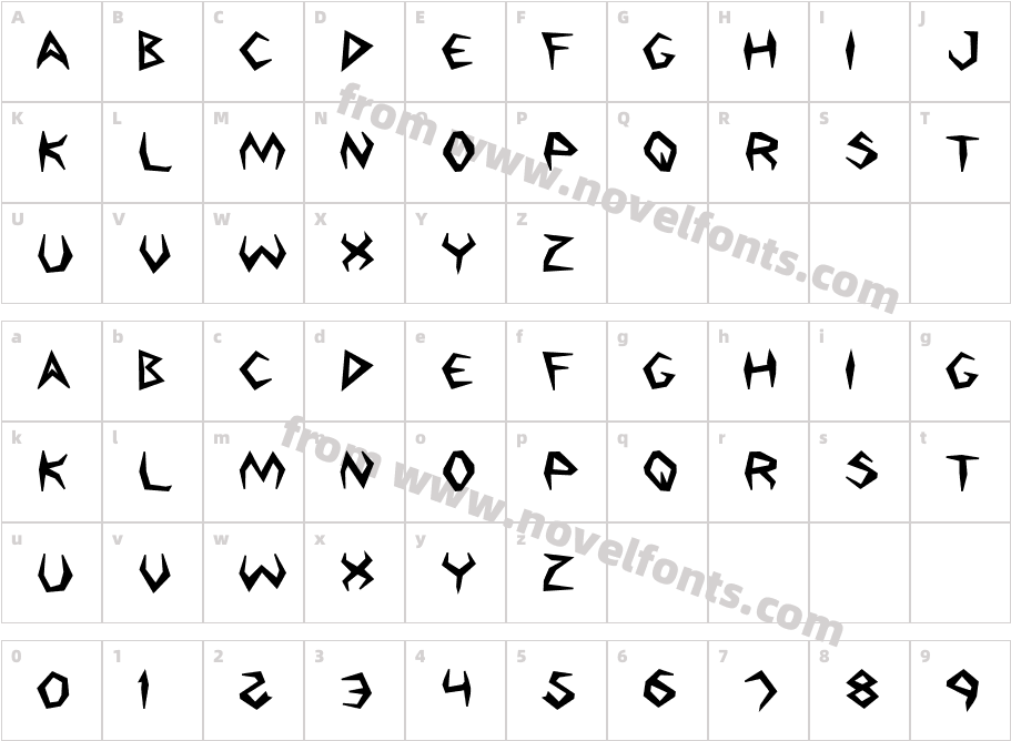 Argosy BoldCharacter Map