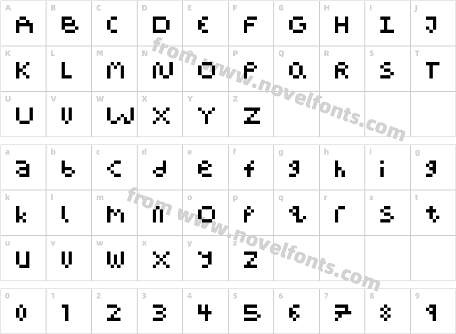 Pixel Block BB RegularCharacter Map