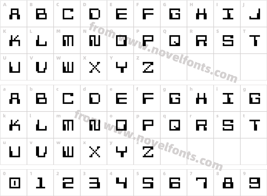 Pixel CalculonCharacter Map