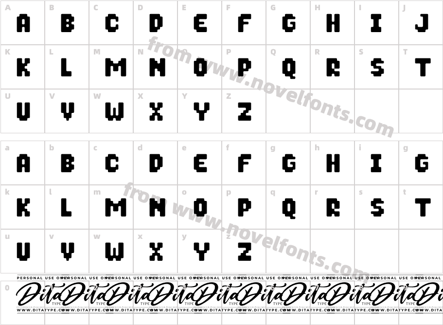 Pixel Gamer Personal useCharacter Map