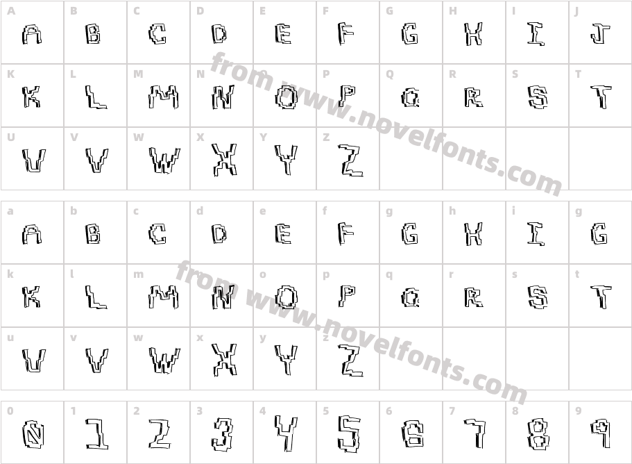 PixelDrawCharacter Map