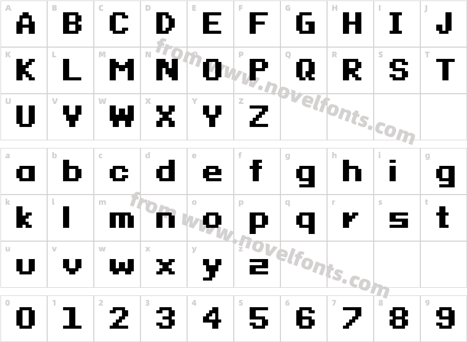 Pixeloid SansCharacter Map