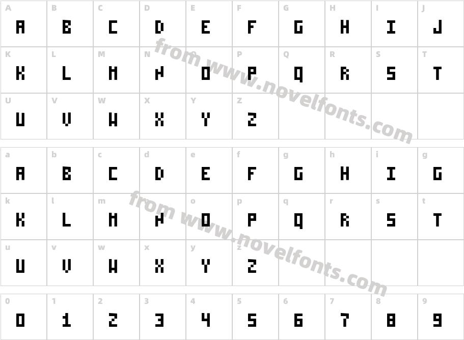 Pixelzim 3x5Character Map