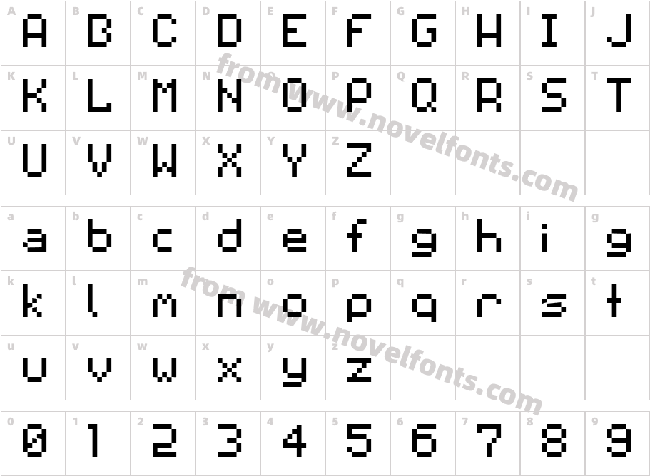 PixilatorCharacter Map