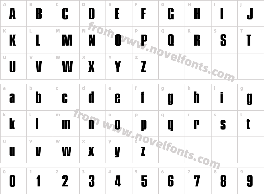 Plakette-BoldCharacter Map