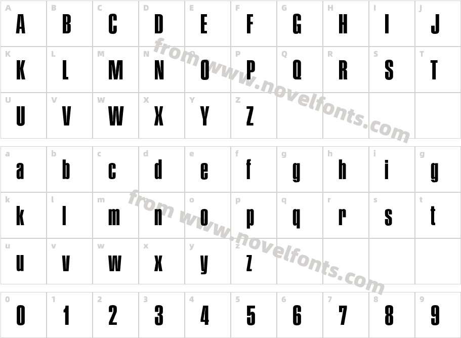 Plakette-DemiBoldCharacter Map