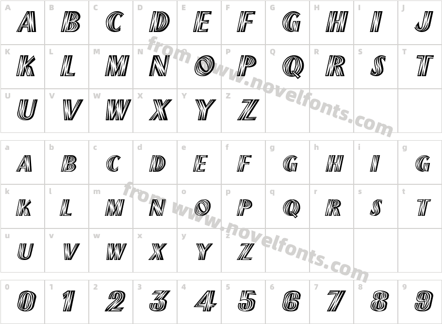 Plank  ItalicCharacter Map