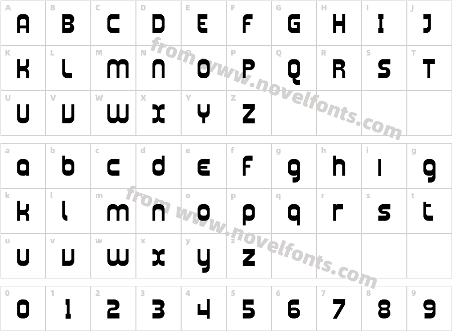 Plasmatica BoldCharacter Map