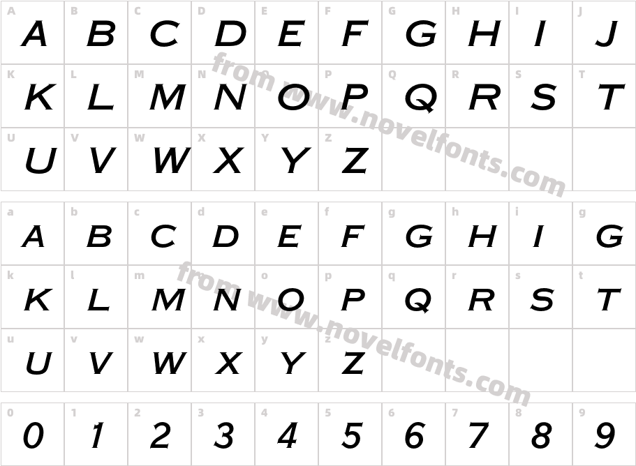 PlateGtOneTwoMTStd-ItCharacter Map