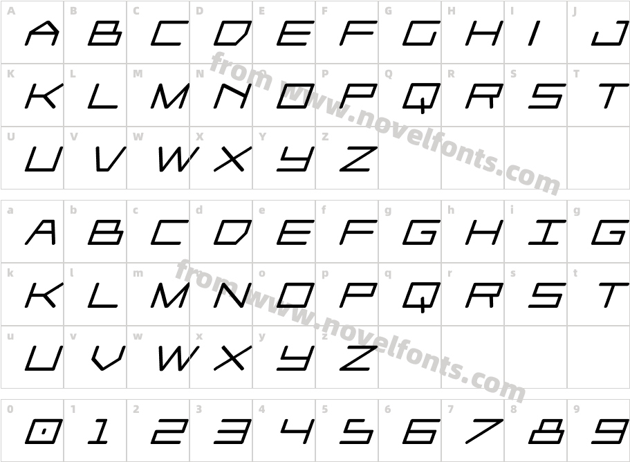 Player 1 Up Black ItalicCharacter Map