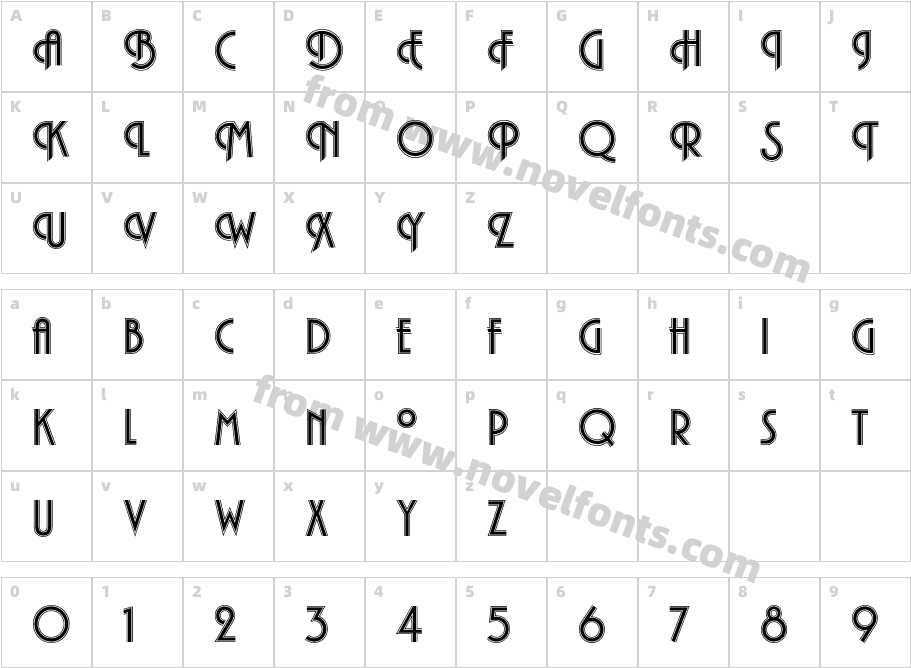 PlazaEF-InlineCharacter Map