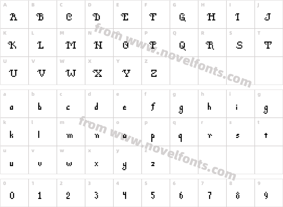 Po$h Pixels RegularCharacter Map