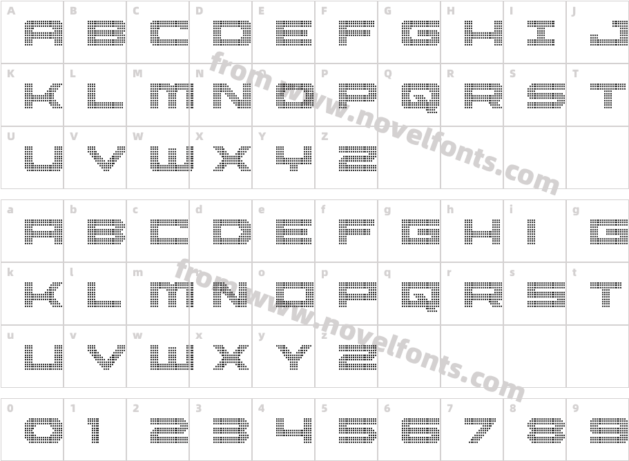 Pocket Ball CondensedCharacter Map