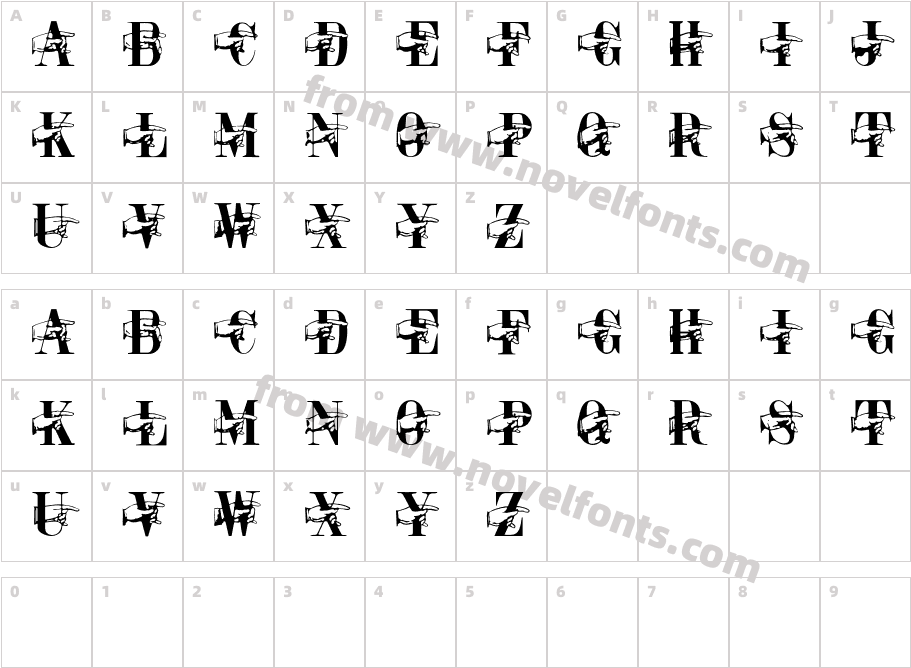 PointageCharacter Map