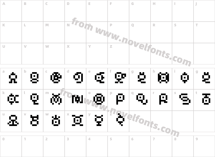 Pokemon Unown GBCharacter Map