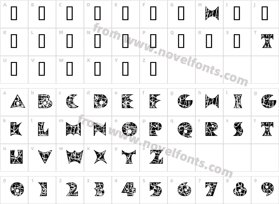 PollockMFCharacter Map