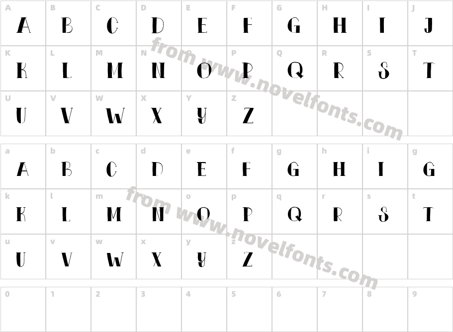 Polyfonics Fill Free RegularCharacter Map