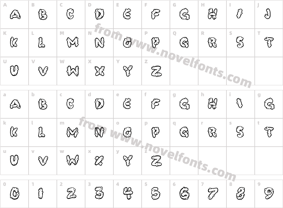 PooCornyCharacter Map